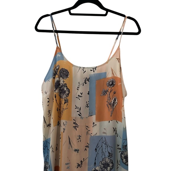 Anthropologie Room Service Floral Patchwork Slip Dress - Picture 3 of 9